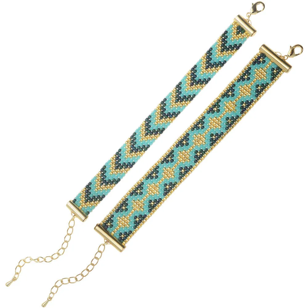 Loom Bracelet Duo - Hemingway Teal - Exclusive Beadaholique Jewelry Kit