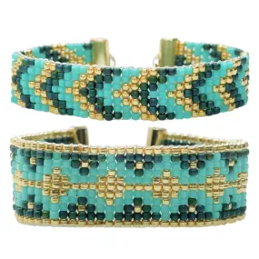 Loom Bracelet Duo - Hemingway Teal - Exclusive Beadaholique Jewelry Kit