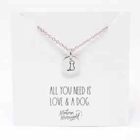 Love and a Dog Charm Necklace