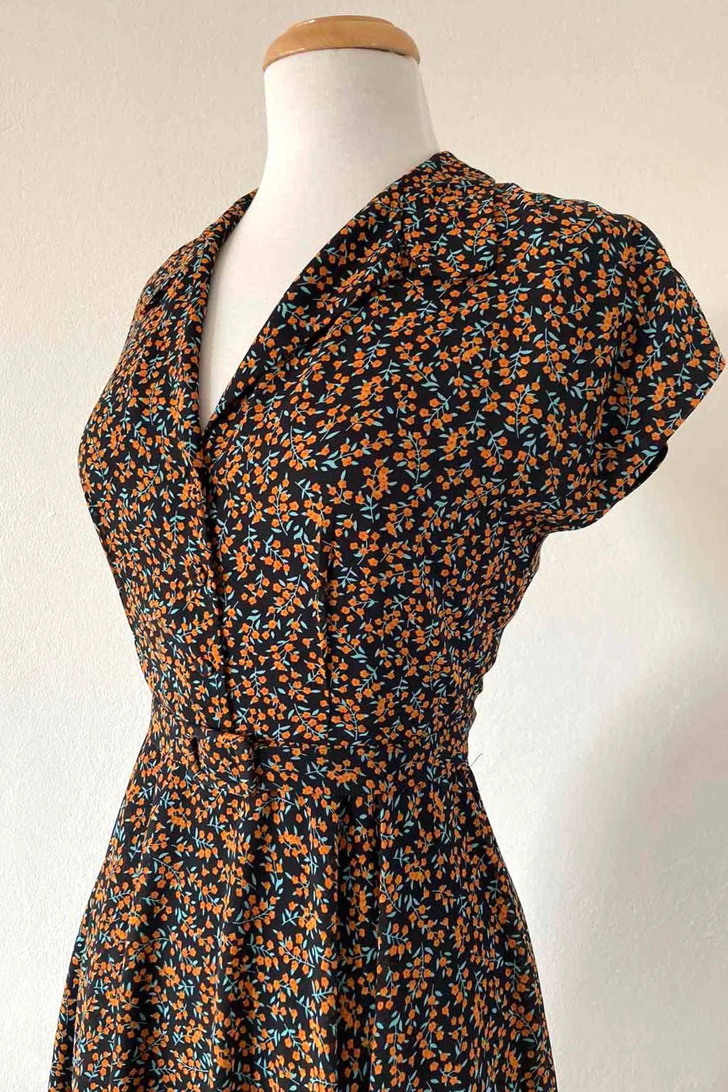 Manette Orange Petit Floral Dress