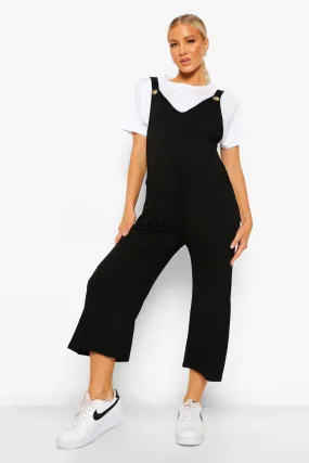 Maternity V-Neck Lounge Culotte Overalls