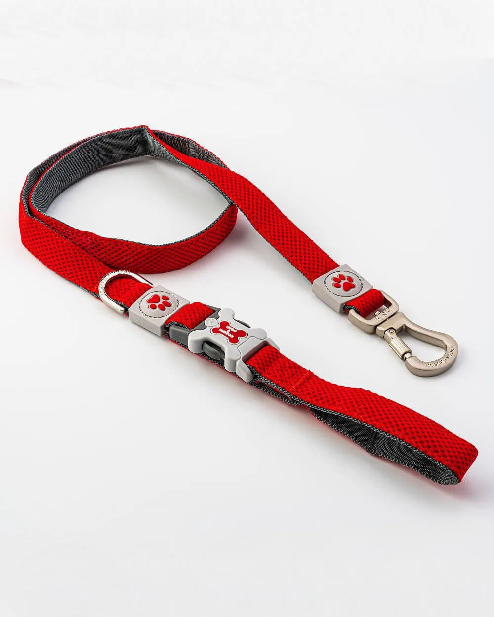 Mesh Dog Leash - Red