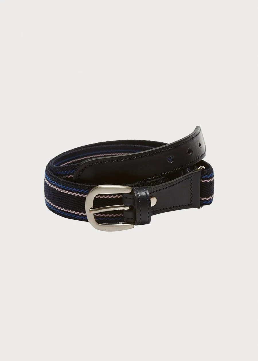 Navy Striped Belt