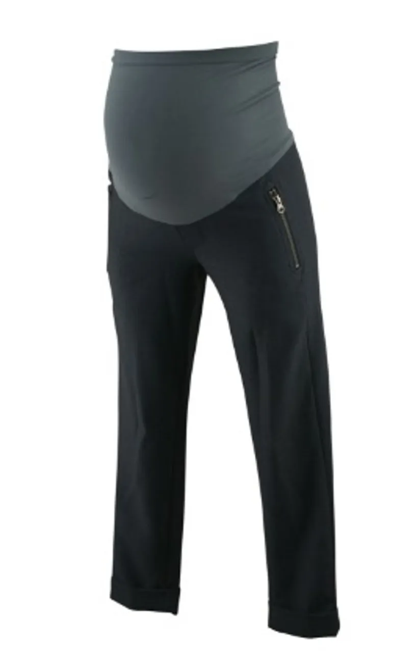 *New* Dark Gray A Pea in the Pod Maternity Cropped and Cuffed Versatile Zipper Detailed Maternity Pants (Size X-Small)