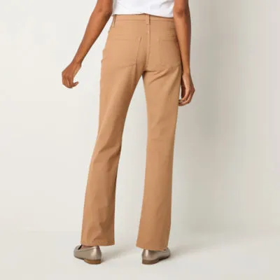 new!Liz Claiborne Sara Bootcut Womens Mid Rise Slim Pant