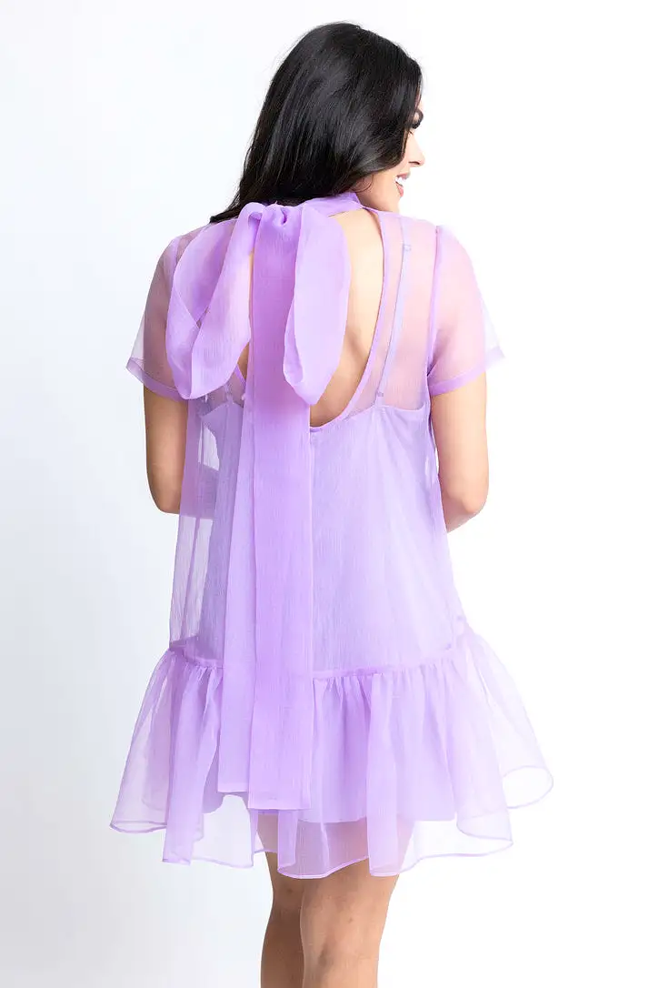 Organza Mock Bow Dress