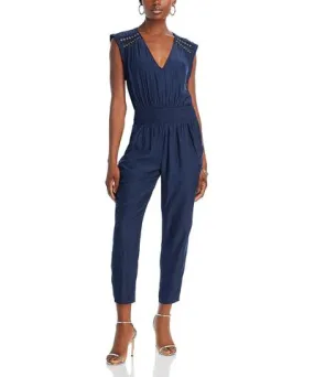 Ramy Brook Womens Sleeveess V-Neck Jumpsuit