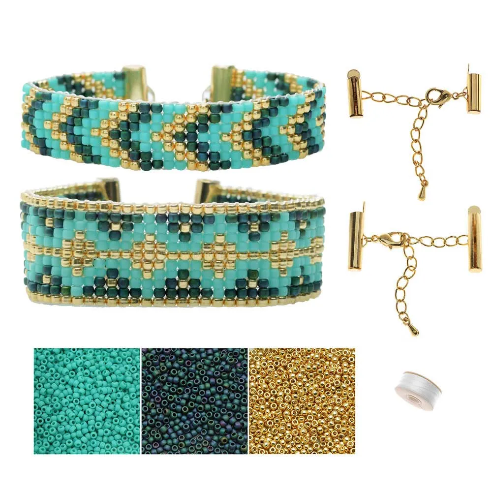 Refill - Loom Bracelet Duo - Hemingway Teal - Exclusive Beadaholique Jewelry Kit