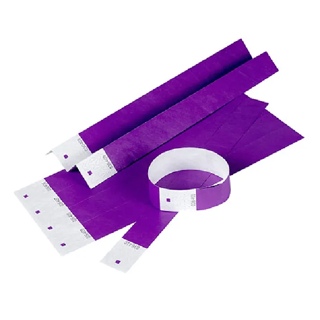 Rexel Tyvek Wristbands With Serial Number Purple Pack 100 Wrist Bands