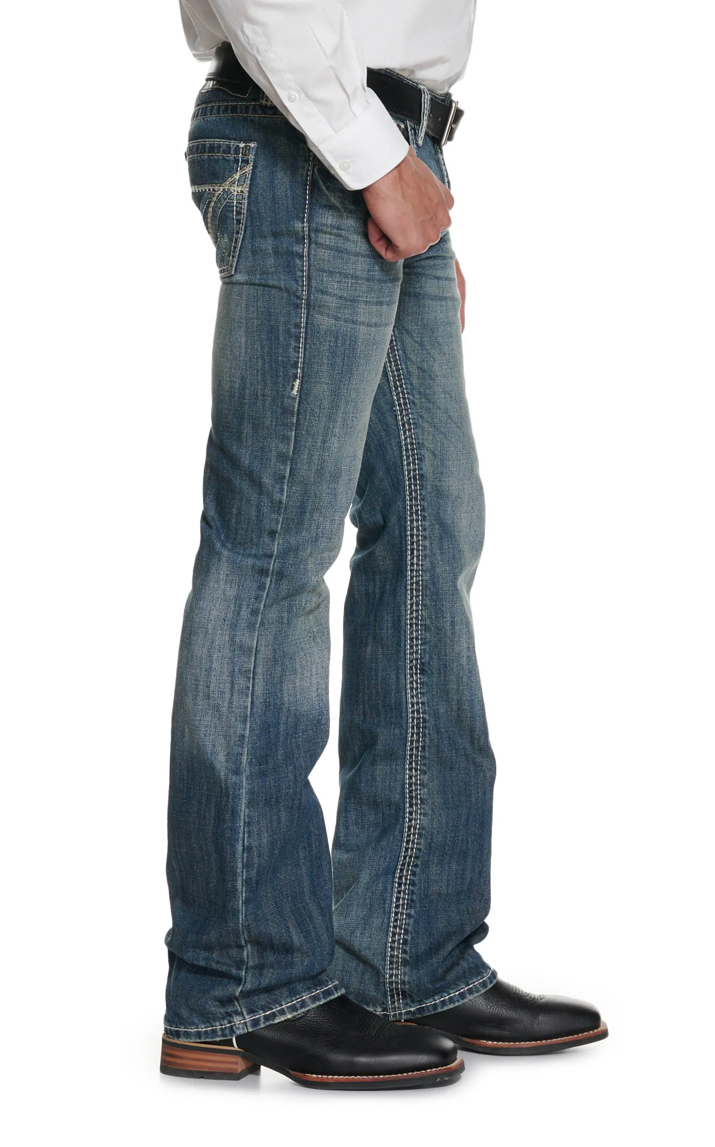 Rock & Roll Denim Pistol Medium Wash Regular Fit Bootcut Jean