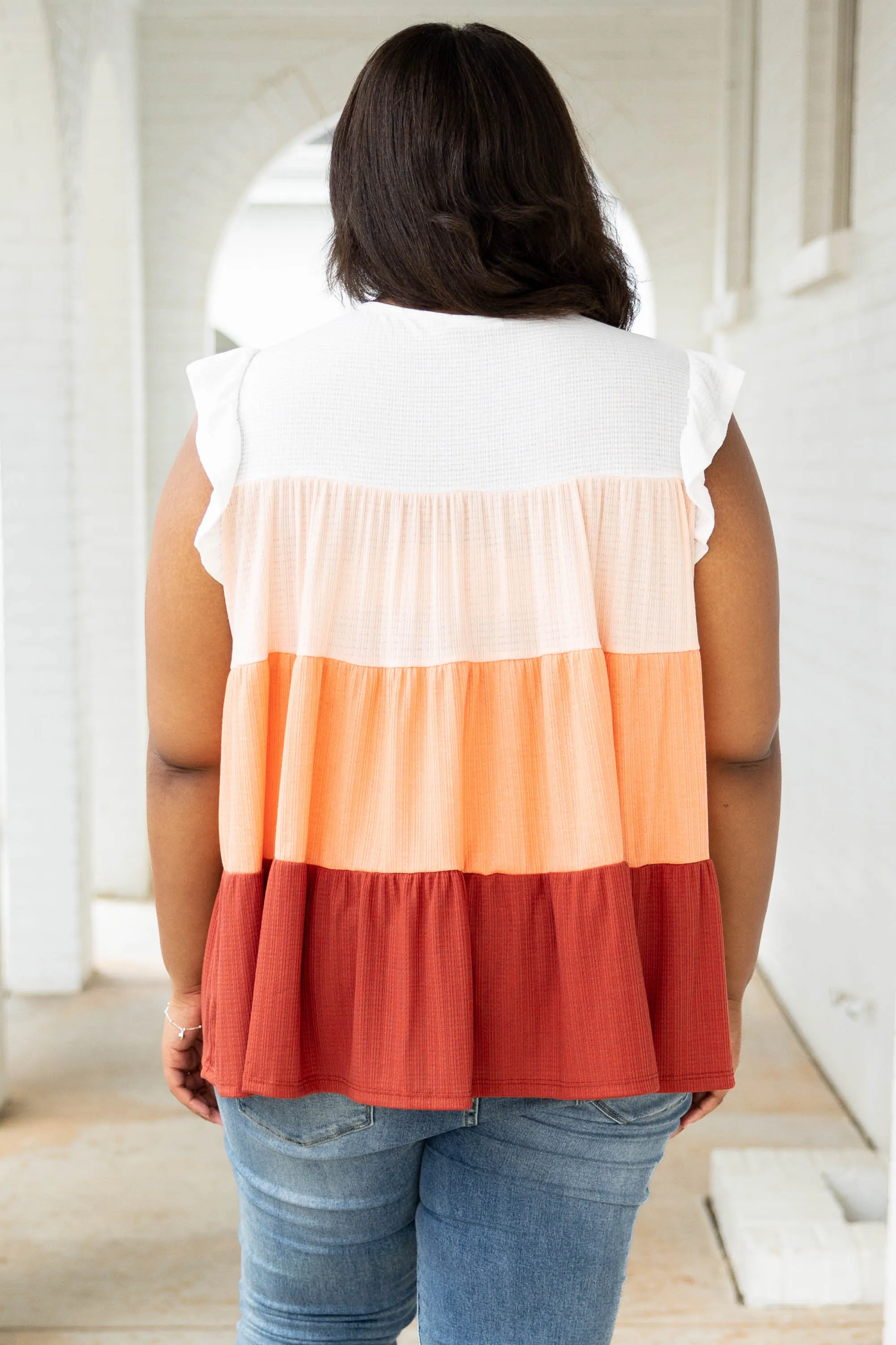 Running Through Love Top, Coral