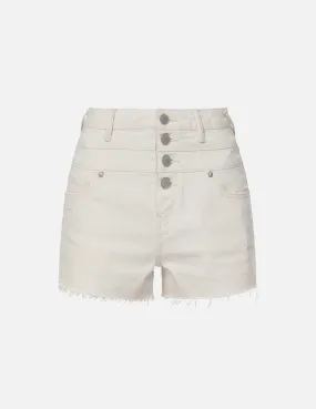 Seagull Embroidery Denim Shorts