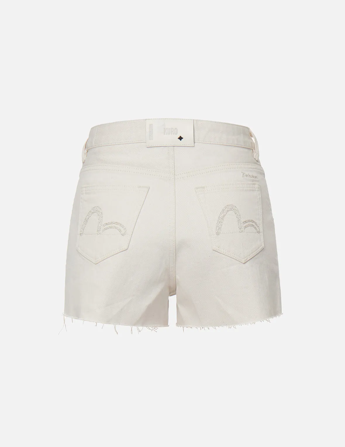 Seagull Embroidery Denim Shorts