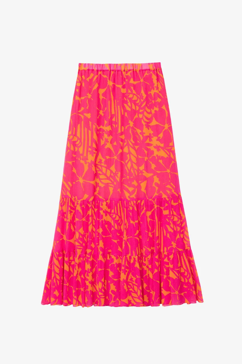 Silk-Cotton Maxi Skirt