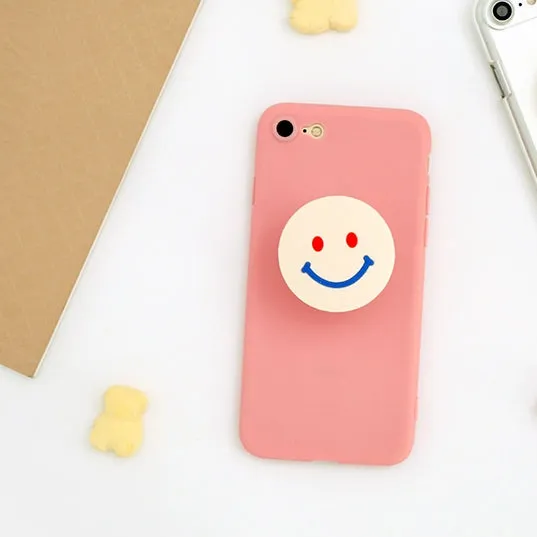 Smile Cute Griptok Cellphone Holder Stand Silicone Smart Accessories