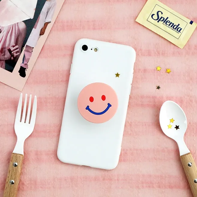 Smile Cute Griptok Cellphone Holder Stand Silicone Smart Accessories