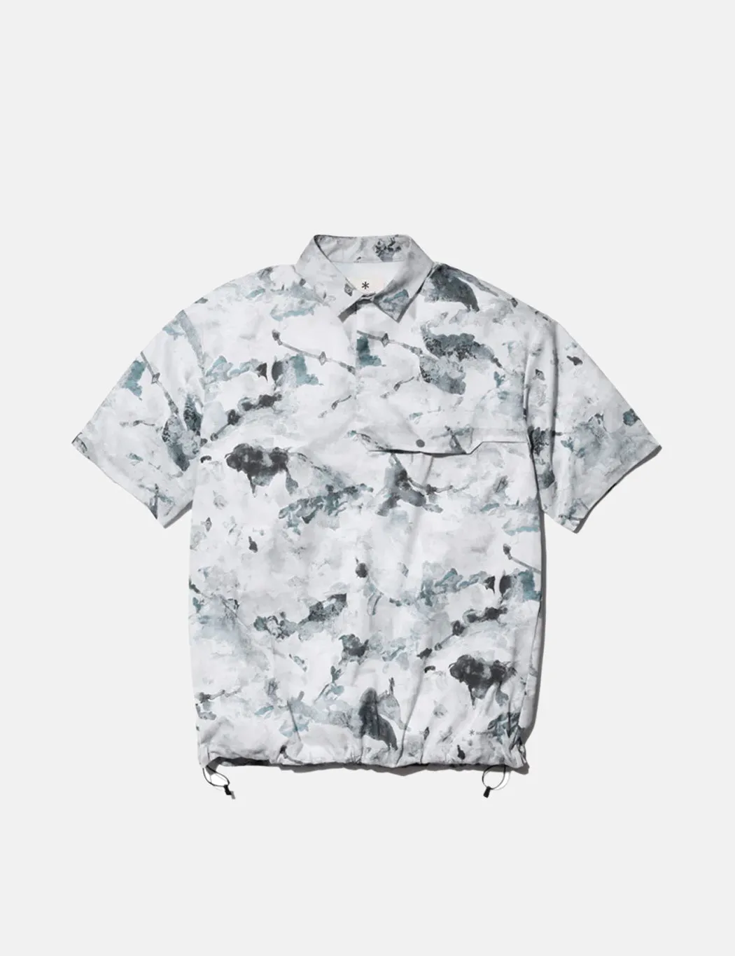 Snow Peak Printed Quick Dry Polo Shirt - Grey