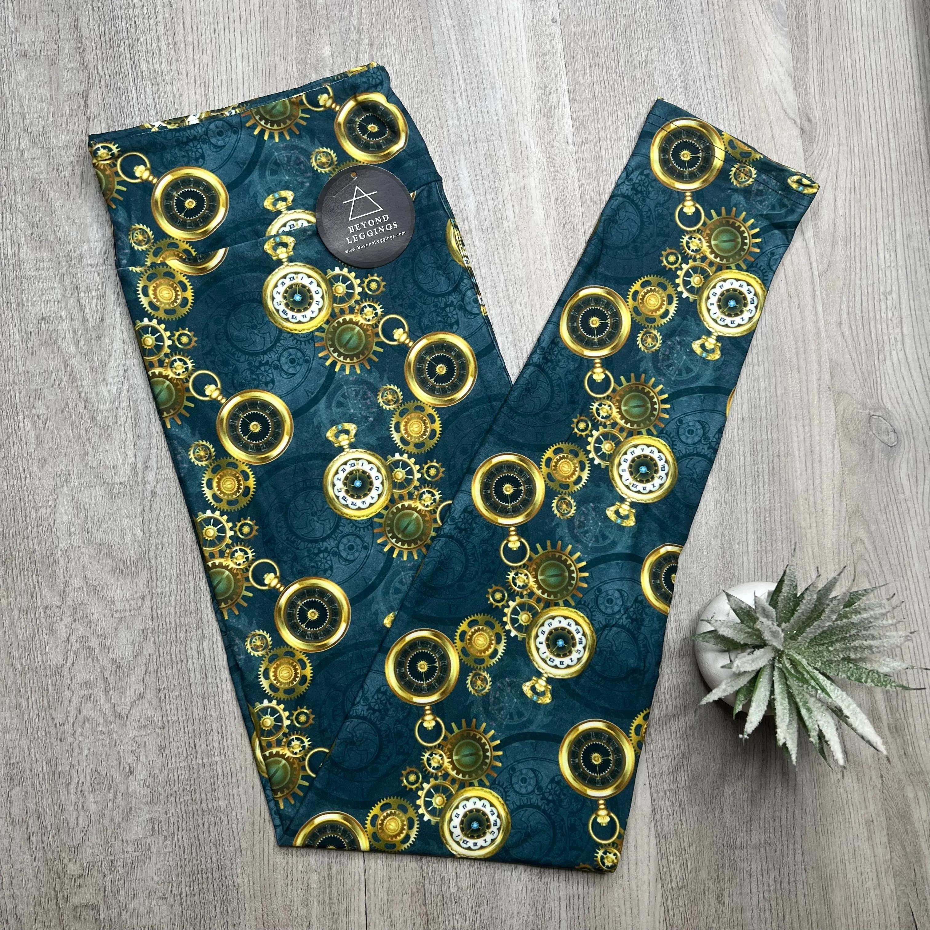 Steam Punk Gears Soft Leggings