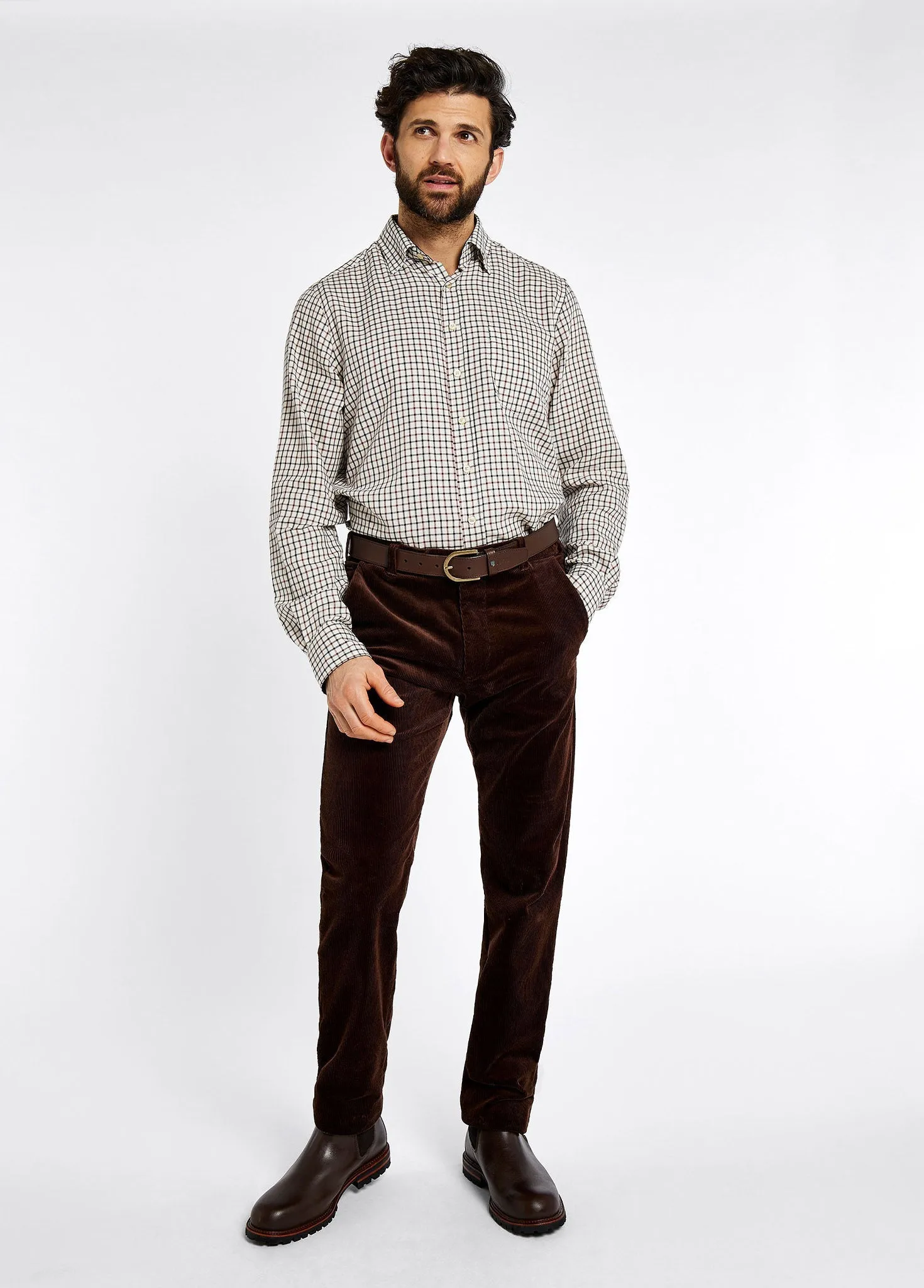 Stride Men's Corduroy Trousers - Brown