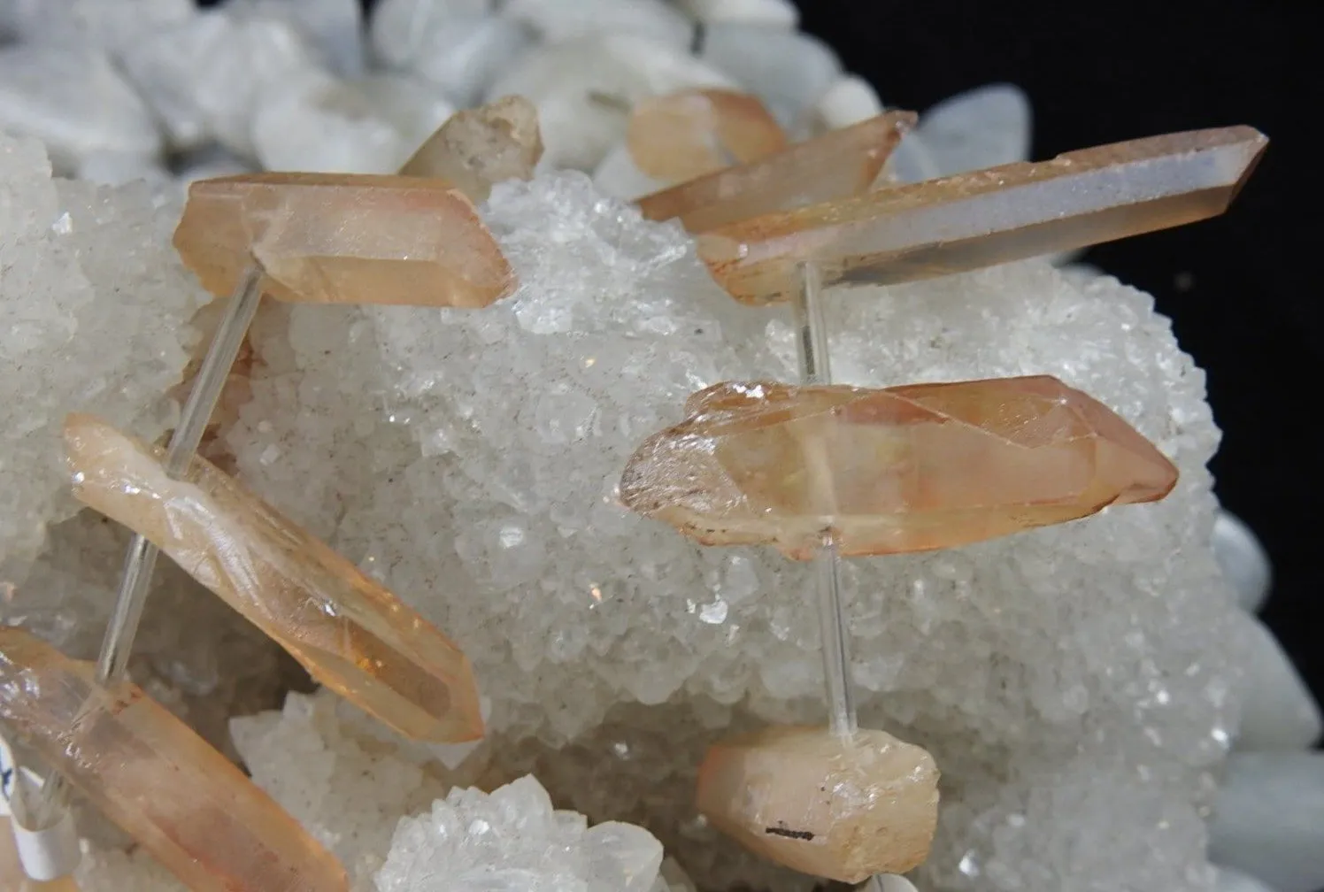 Tangerine Aura Quartz Natural Drilled Strand