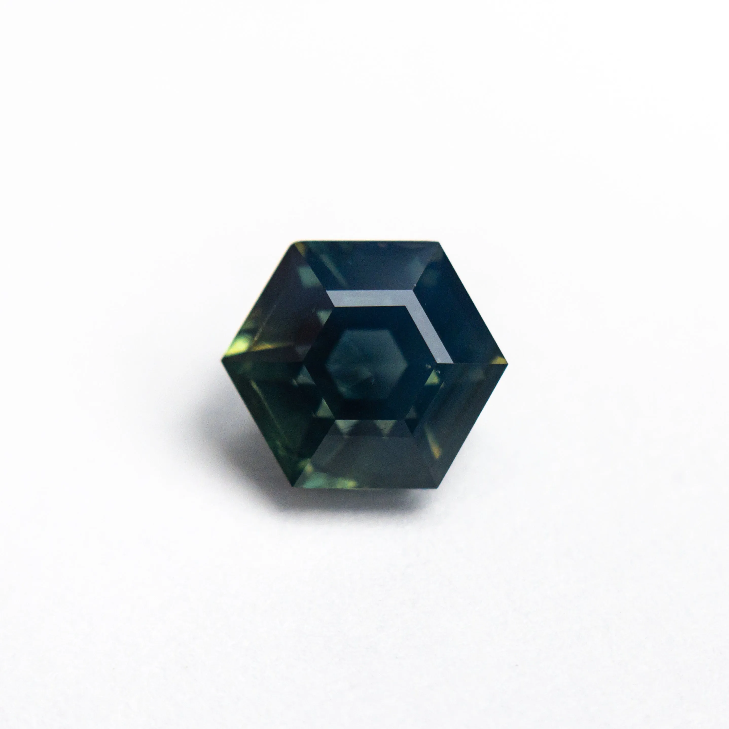 Teal Step Cut Sapphire - 1.63ct Hexagon