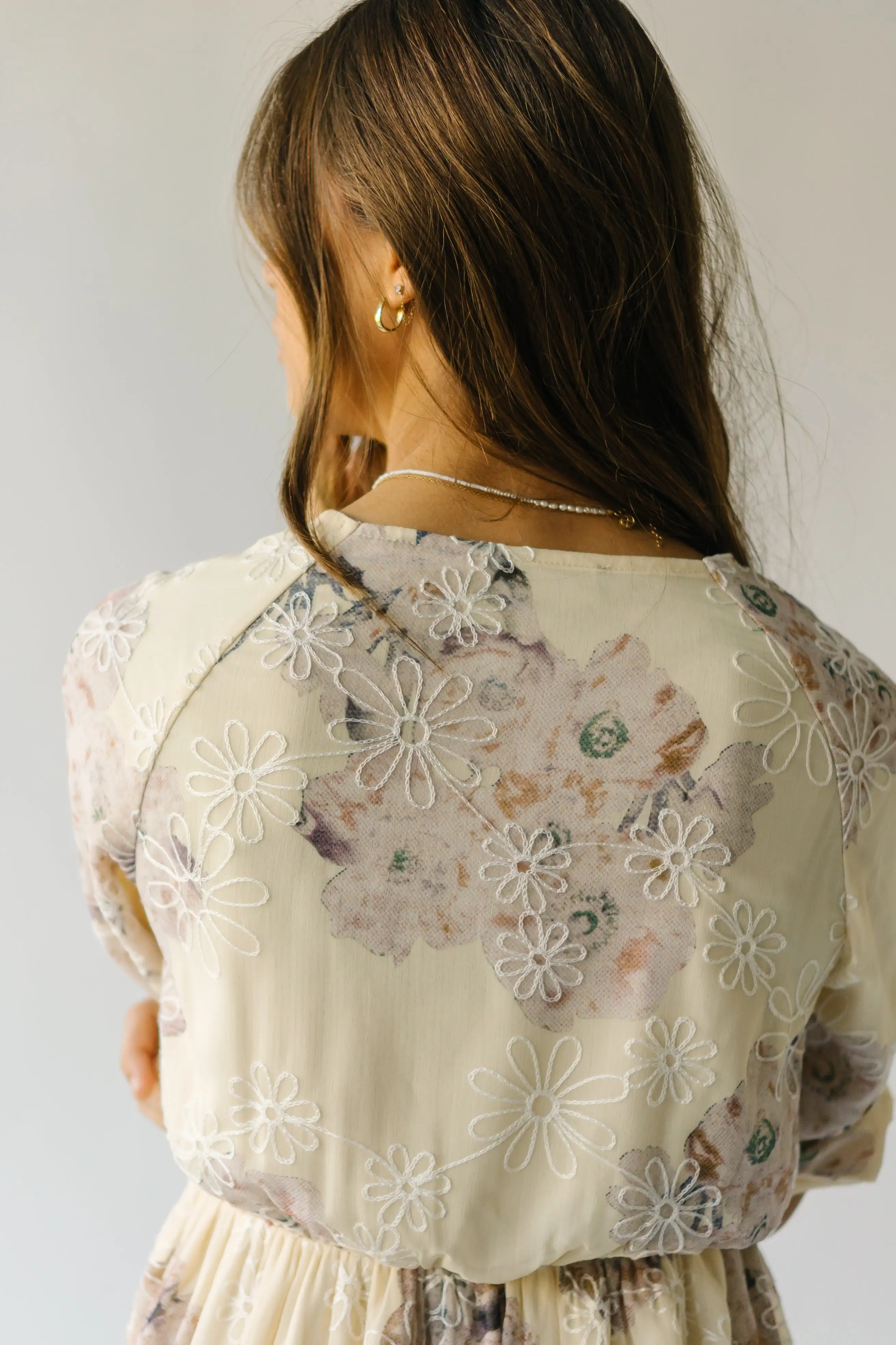 The Brevort Watercolor Floral Dress in Cream Multi