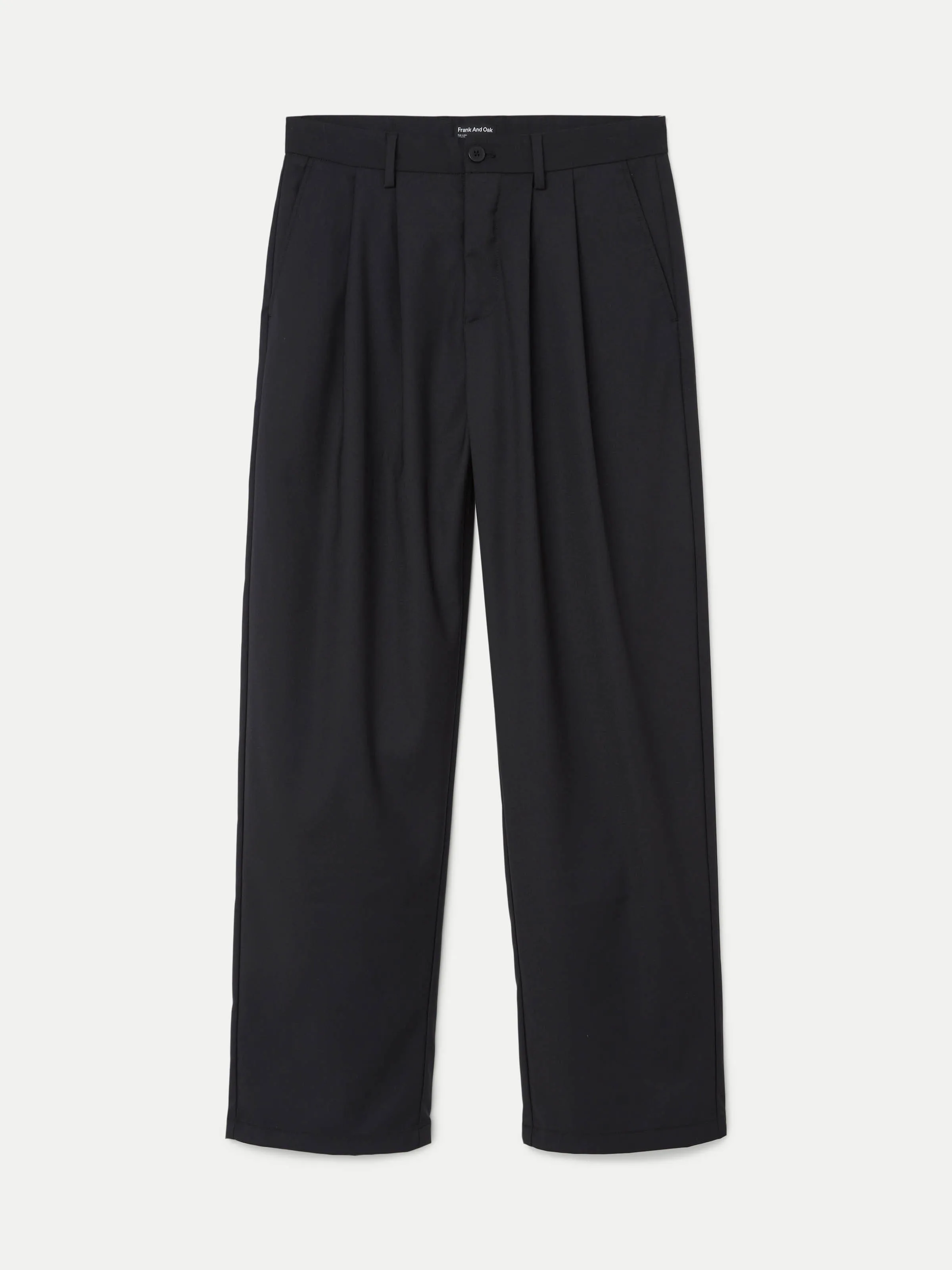 The Theo Pleated Baggy Pant in Black