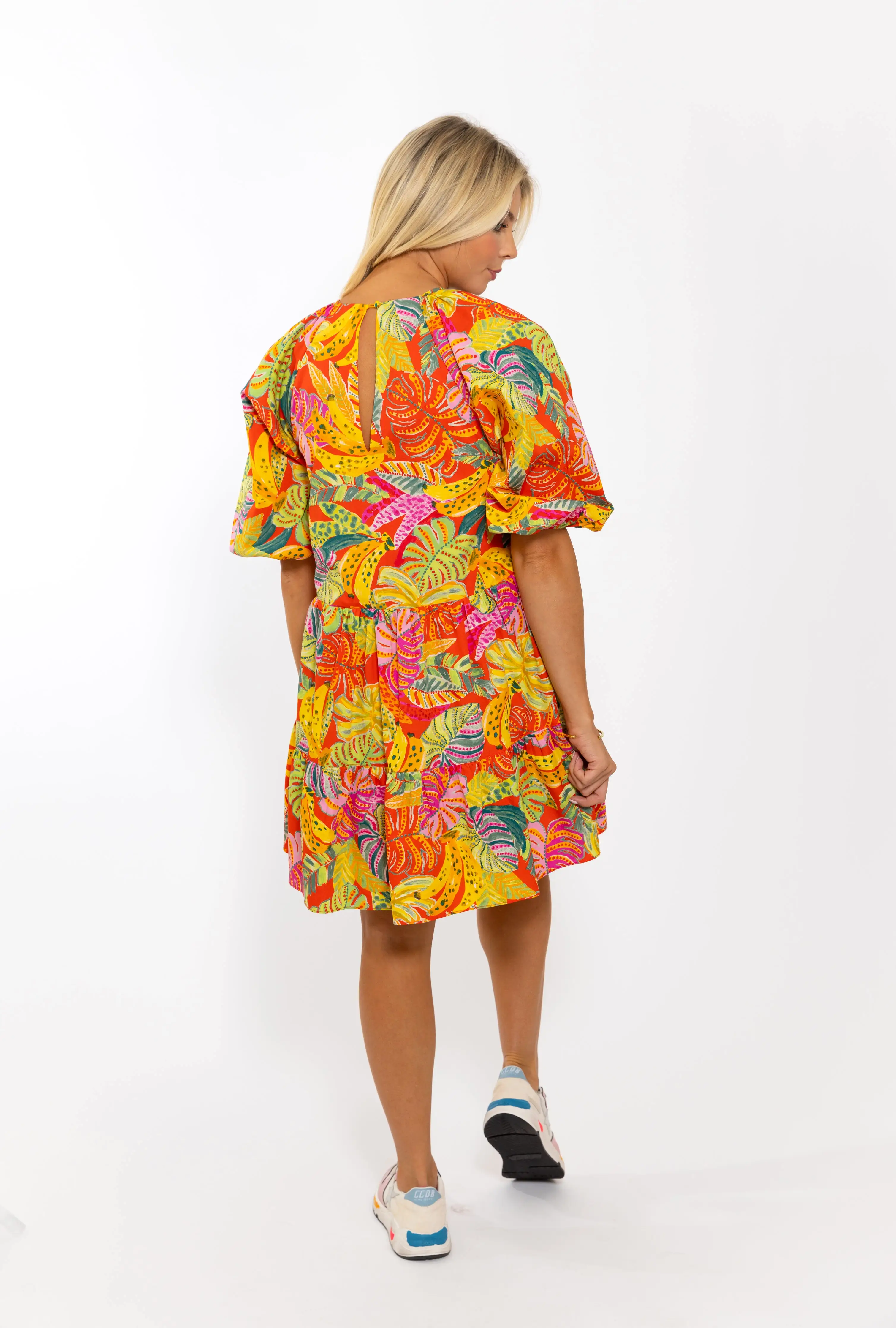 Tropical Palm Banana Dress