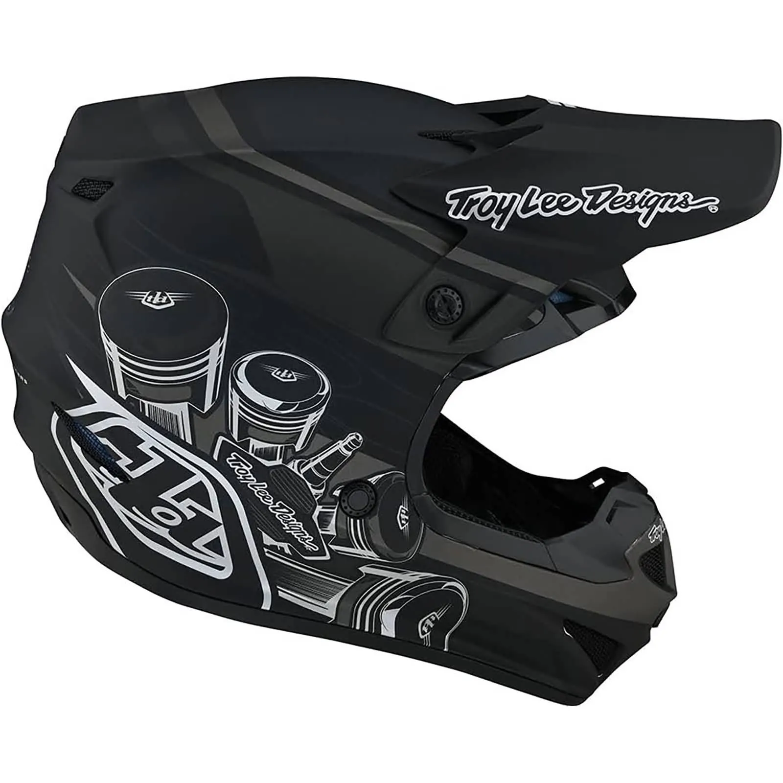 Troy Lee Designs SE4 Polyacrylite Midnight Skooly MIPS Adult Off-Road Helmets (Refurbished, Without Tags)