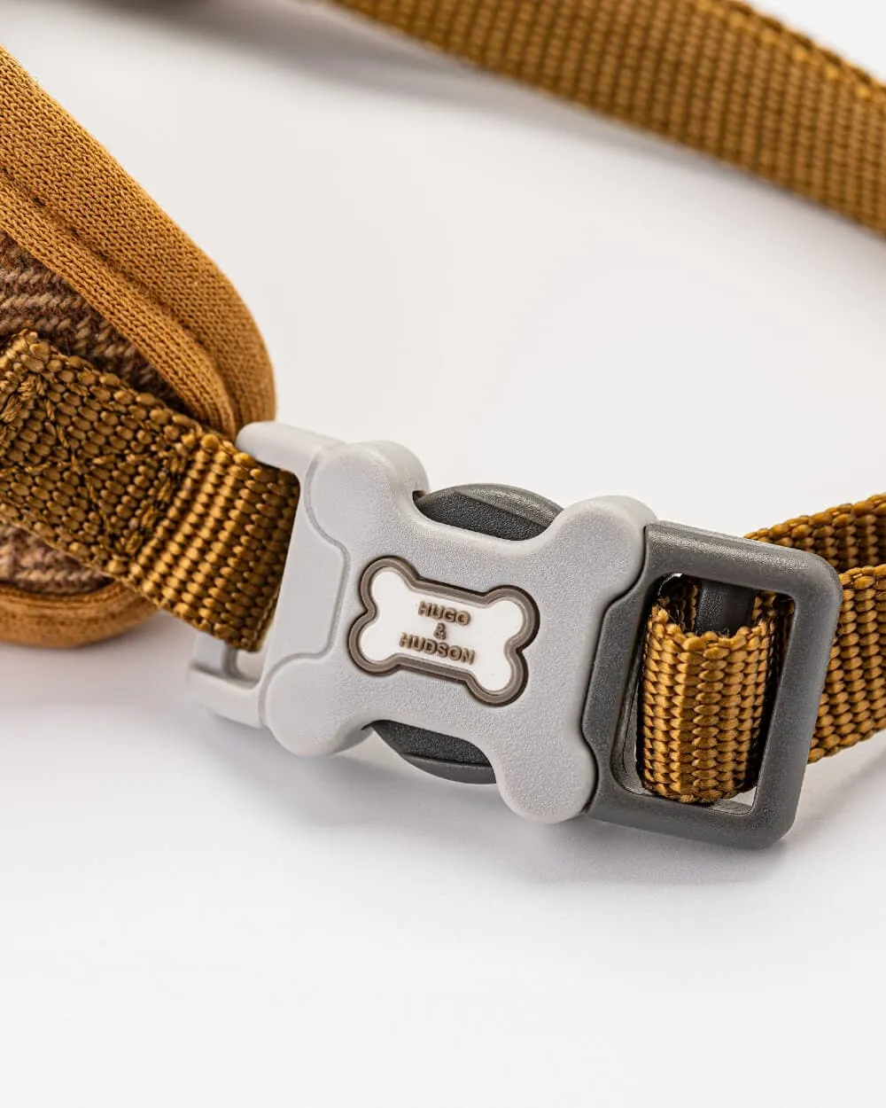 Tweed Dog Harness - Caramel Checked Herringbone