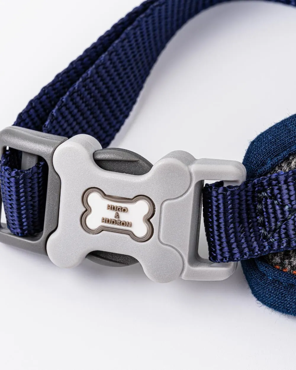 Tweed Dog Harness - Grey Checked Herringbone