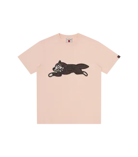 WOODGRAIN RUNNING DOG T-SHIRT - PINK