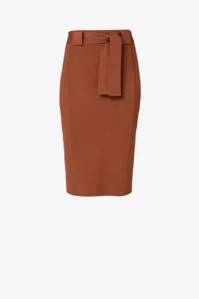 Wool silk stretch Pencil Skirt