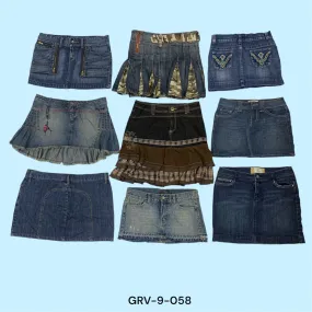 Y2K Denim Mini Skirts – Nostalgic & Trendy Must-Haves(grv-9-058)