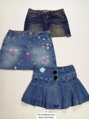 Y2K Embellished Mini Denim Skirts