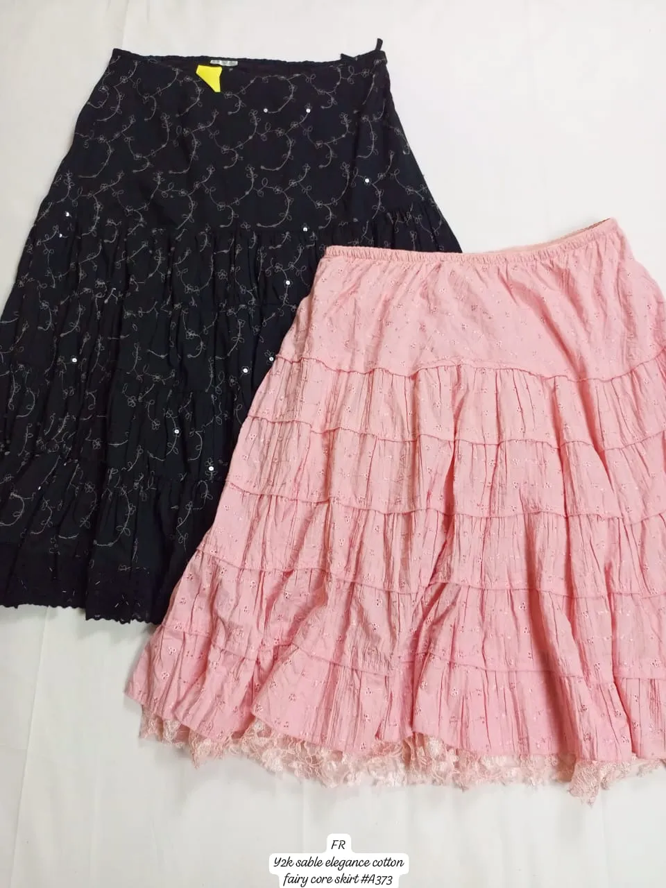 Y2K Sable Elegance cotton fairy core skirts